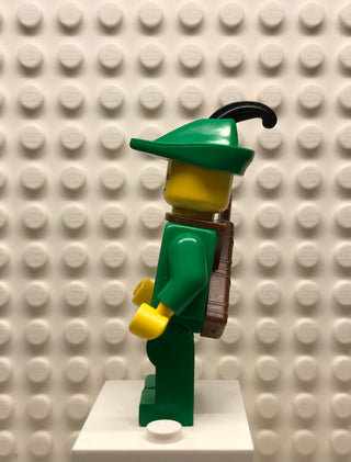 Forestman, Pouch, Green Hat, Black Feather, Quiver, cas240a Minifigure LEGO®   