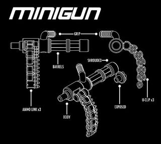 BRICKARMS Minigun w/Ammo Custom Weapon Brickarms   