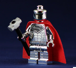 STEEL CHROME Superman Custom Printed & Inspired Lego DC Minifigure Custom minifigure BigKidBrix   