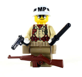 WWII US Military Police Custom Minifigure Custom minifigure Battle Brick   