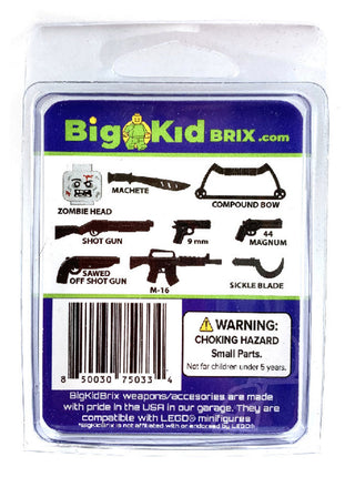 Zombie Killer Black Weapon Pack Custom, Accessory BigKidBrix   