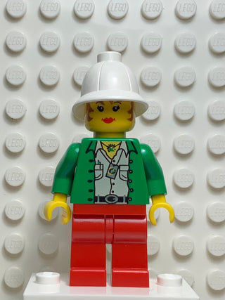 Miss Gail Storm (Jungle) with Pith Helmet, adv016 Minifigure LEGO®   