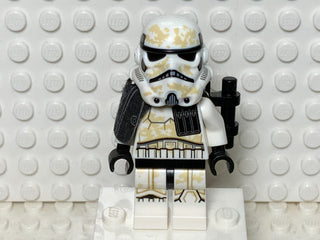 Sandtrooper (Enlisted) - Dual Molded Helmet, Black Pauldron, Dirt Stains, Survival Backpack, Frown, sw1131 Minifigure LEGO®   