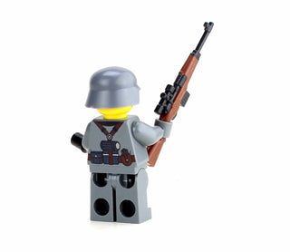 WWII German Soldier With G43 Custom Minifigure, BB78 Custom minifigure Battle Brick   