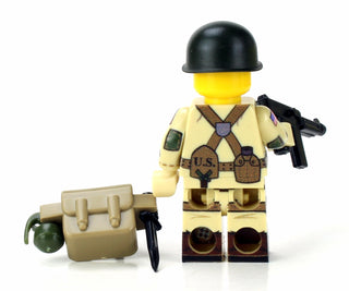 WWII U.S. Army 82nd Airborne Paratrooper Custom Minifigure, BB2 Custom minifigure Battle Brick   