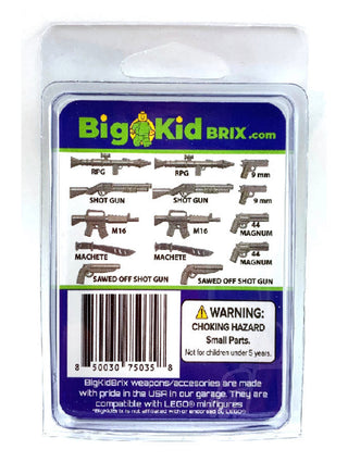 Modern Weapons Metal Grey Pack Custom, Accessory BigKidBrix   