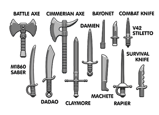 BRICKARMS Blade Weapons Pack Accessories Brickarms   