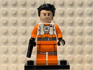 Poe Dameron (Pilot Jumpsuit without Belts and Pipe, Hair), sw1019 Minifigure LEGO®   