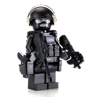 EKO COBRA Austrian Police Tactical Officer Custom Minifigure, BB18 Custom minifigure Battle Brick   