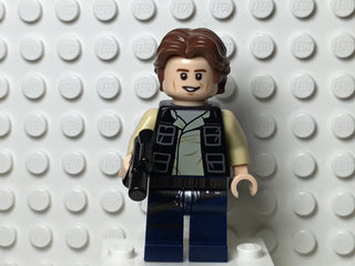 Han Solo, Dark Blue Legs, Vest with Pockets, Wavy Hair, sw0771 Minifigure LEGO®   