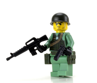 US Army Vietnam Infantry Soldier Custom Minifigure Custom minifigure Battle Brick   