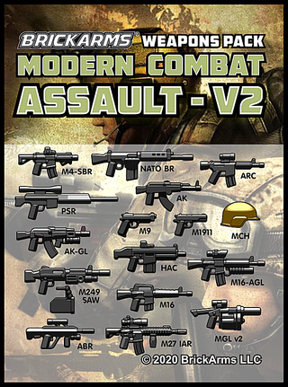 BRICKARMS MODERN COMBAT ASSAULT V2 WEAPONS PACK Accessories Brickarms   