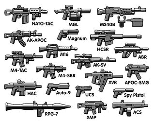 BRICKARMS Battle Royale Weapons Pack Accessories Brickarms   