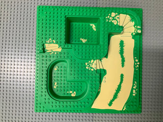 32x32 Raised Baseplate Three Level w/ Yellow Dirt Pattern 6092px1 LEGO® Part LEGO®   