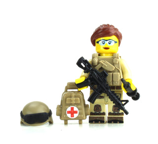 Women of Valor Combat Medic Minifigure Custom minifigure Battle Brick   