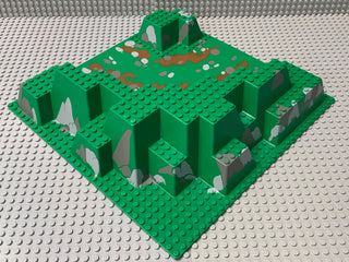 32x32 Raised Baseplate Canyon w/ Brown Dirt and Gray Rocks Pattern 6024px4 LEGO® Part LEGO®   