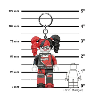 LEGO® Harley Quinn Keychain LED Light 3” Keychain LEGO®   