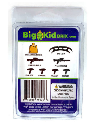 Space Trek Black Weapon Pack Custom, Accessory BigKidBrix   