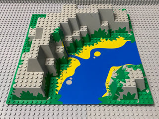 32x32 Raised Baseplate Canyon w/ Blue & Yellow Stream Pattern 6024px2 LEGO® Part LEGO®   