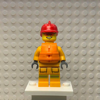 Fire - Bright Light Orange Suit, Life Jacket, cty0974 Minifigure LEGO®   