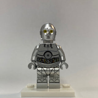 Protocol Droid Limited Edition Metallic Silver Custom Printed & Inspired Lego Star Wars Minifigure Custom minifigure BigKidBrix   