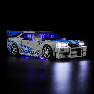 Light Kit For 2 Fast 2 Furious Nissan Skyline GT-R (R34), 76917 Light up kit Lightailing   