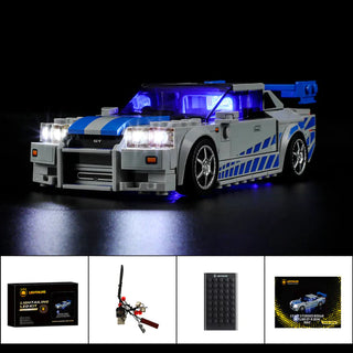 Light Kit For 2 Fast 2 Furious Nissan Skyline GT-R (R34), 76917 Light up kit Lightailing   